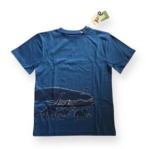 NWT Kite organic blue whale graphic tee